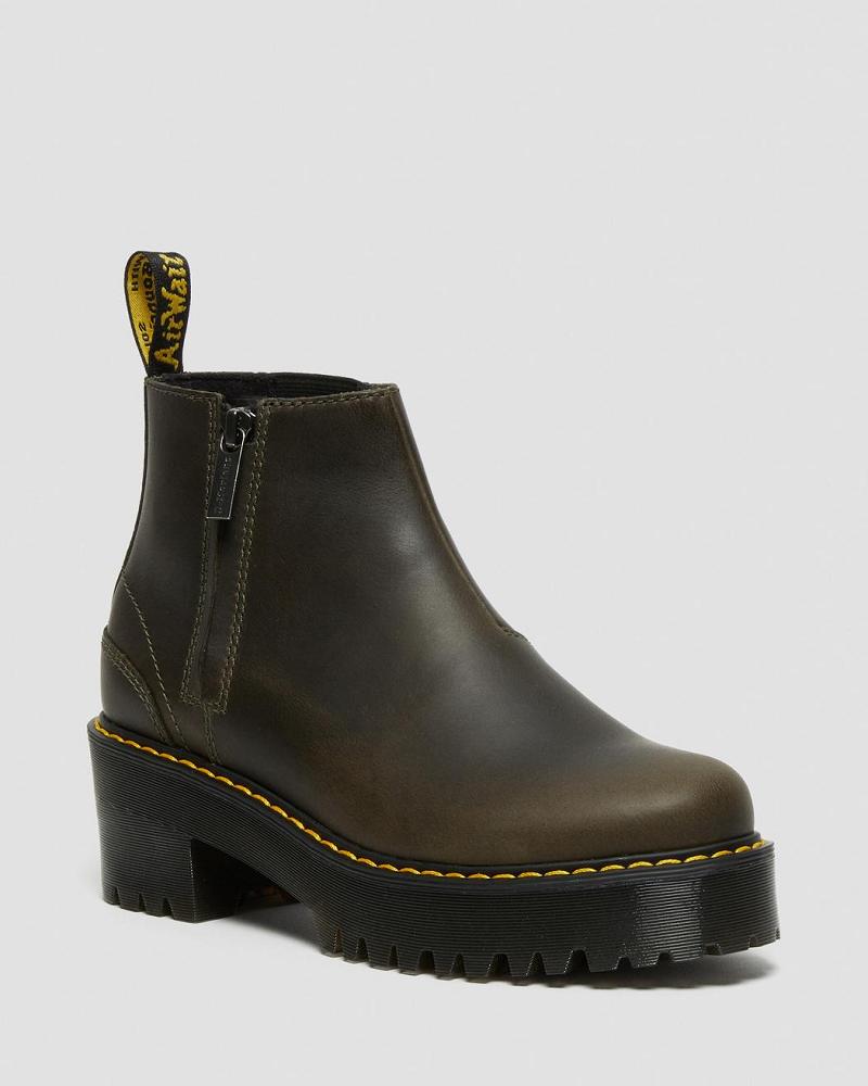 Botas de Tacon Dr Martens Rometty Cuero Mujer Marrom | MX 628OKI